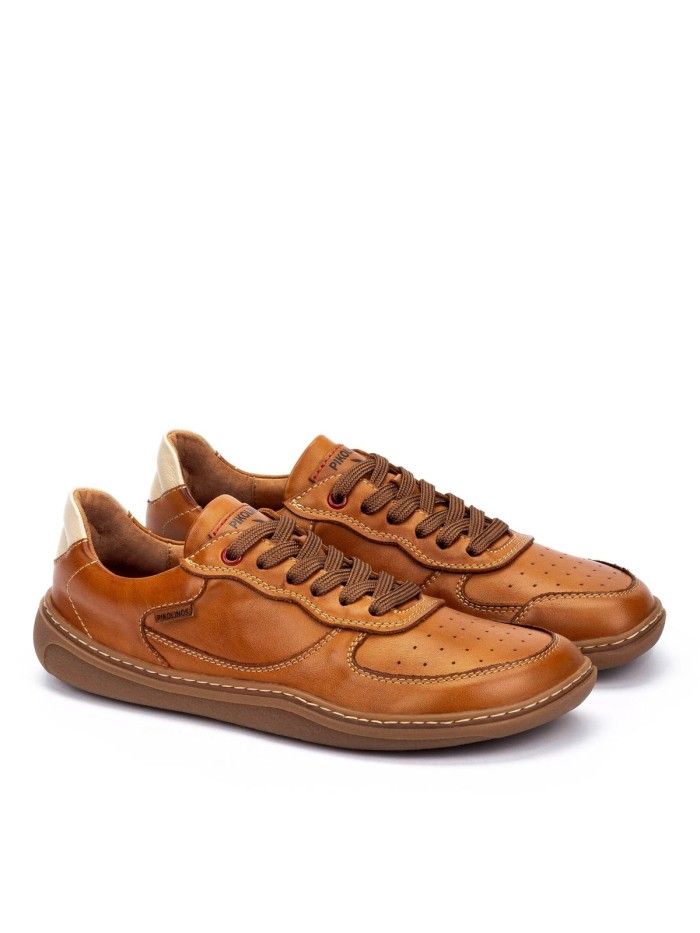 ZAPATILLAS URBANAS DE PIEL BAREFOOT UNISEX PIKOLINOS ARANJUEZ  U9F-6363C1 CUERO
