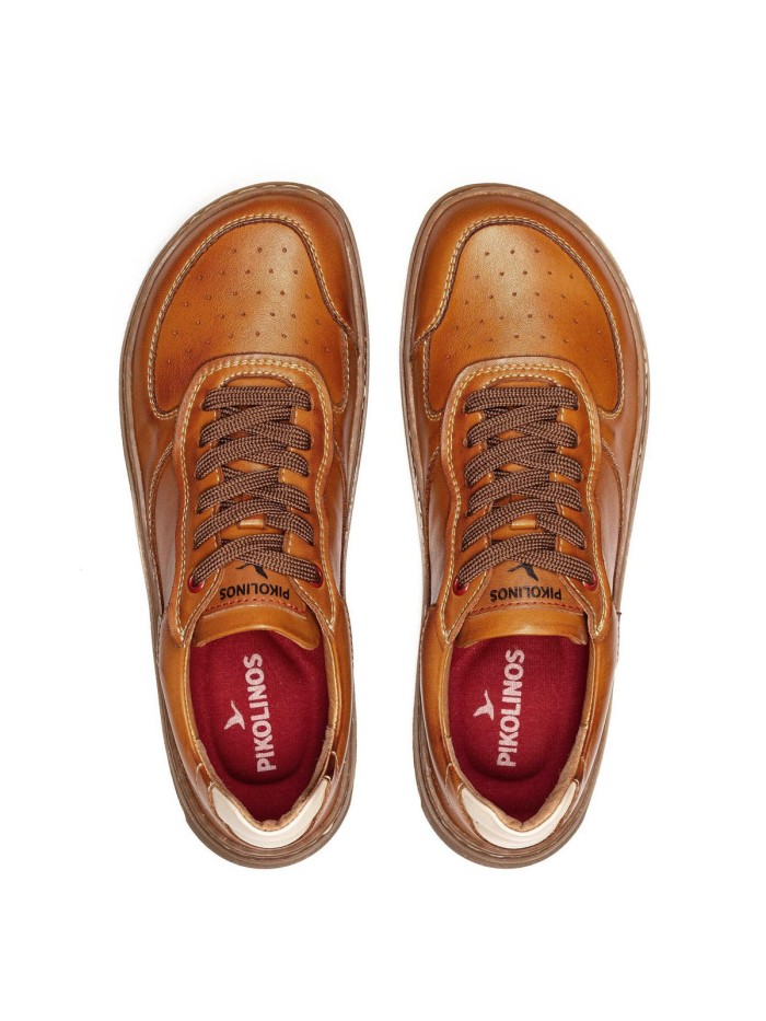 ZAPATILLAS URBANAS DE PIEL BAREFOOT UNISEX PIKOLINOS ARANJUEZ  U9F-6363C1 CUERO