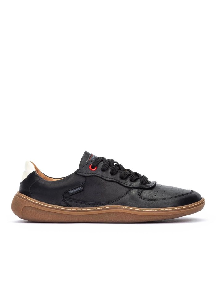 ZAPATILLAS URBANAS DE PIEL BAREFOOT UNISEX PIKOLINOS ARANJUEZ U9F-6363C1 NEGRO