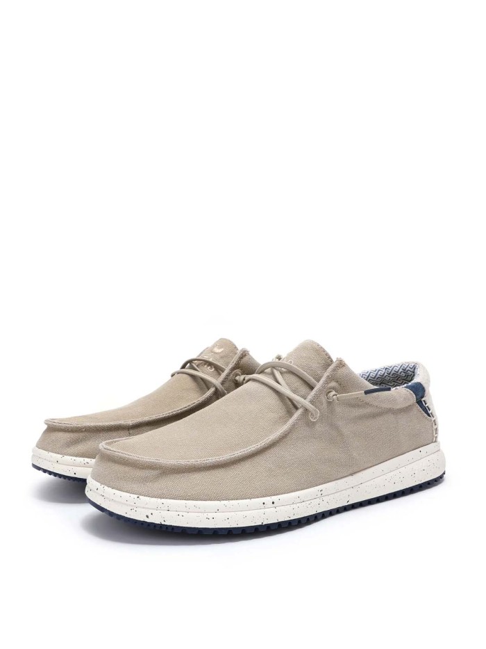 ZAPATO LIGERO WALLABI DE LONA PARA HOMBRE PITAS NIAS EN BEIGE