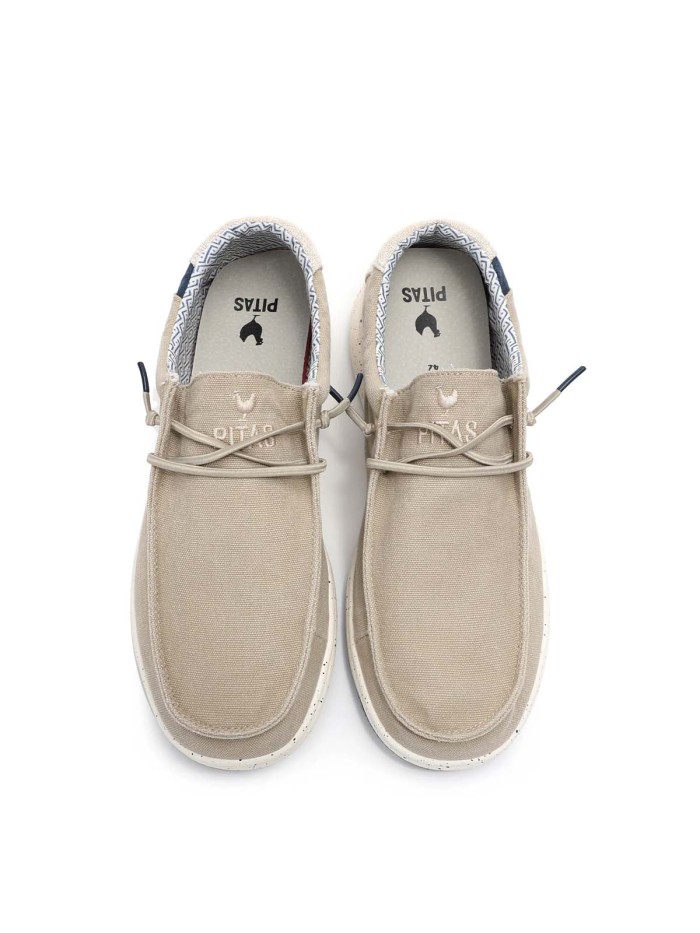ZAPATO LIGERO WALLABI DE LONA PARA HOMBRE PITAS NIAS EN BEIGE