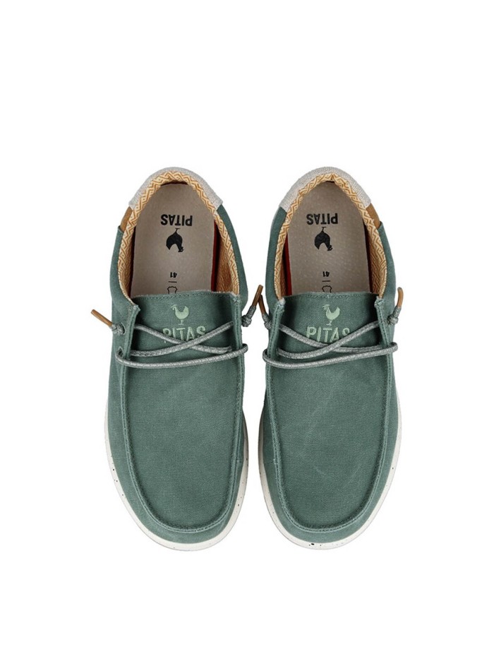 ZAPATO WALLABI LIGERO Y TRANSPIRABLE DE LONA VERDE PARA HOMBRE PITAS NIAS