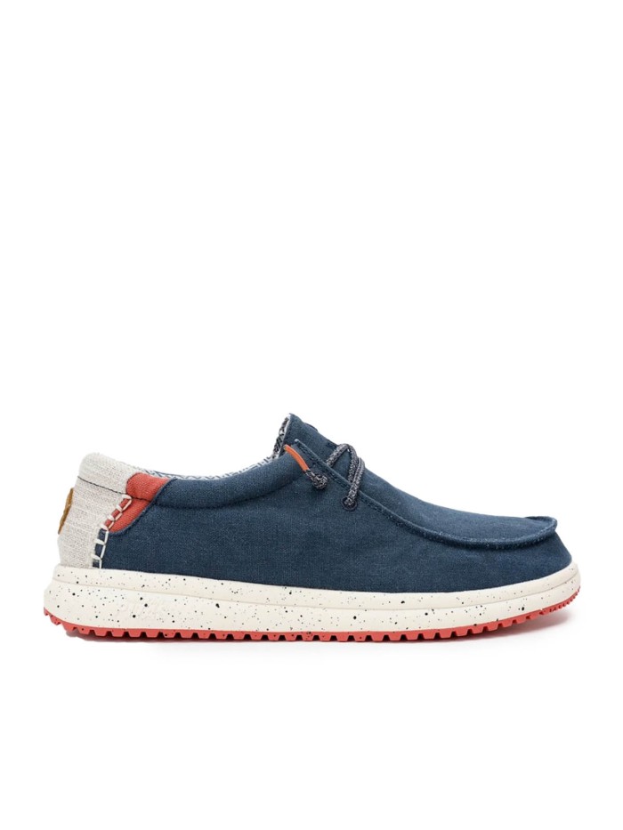 ZAPATO WALLABI ULTRALIGERO DE LONA PARA HOMBRE PITAS NIAS MARINO