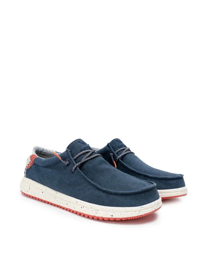 ZAPATO WALLABI ULTRALIGERO DE LONA PARA HOMBRE PITAS NIAS MARINO