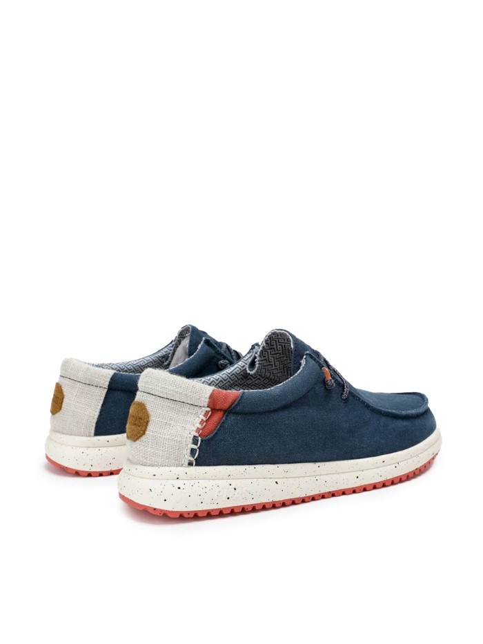 ZAPATO WALLABI ULTRALIGERO DE LONA PARA HOMBRE PITAS NIAS MARINO