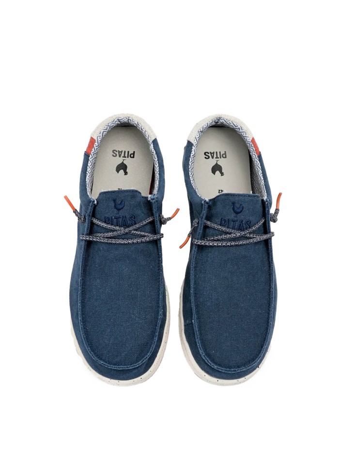 ZAPATO WALLABI ULTRALIGERO DE LONA PARA HOMBRE PITAS NIAS MARINO