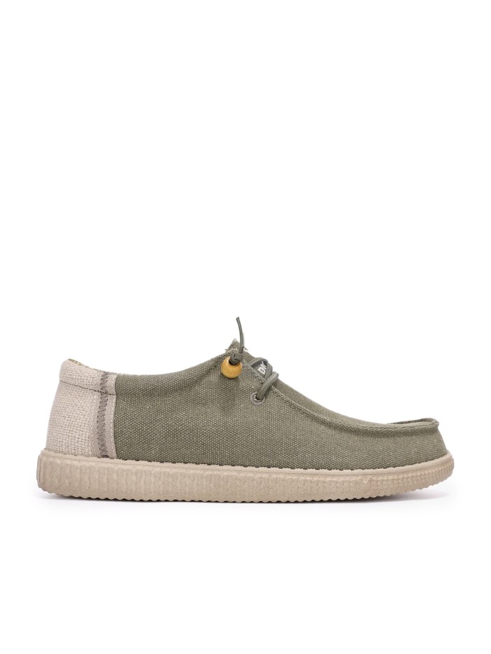 ZAPATO WALLABI DE ALGODÓN CONM LINO VERDE PARA HOMBRE PITAS RYAN