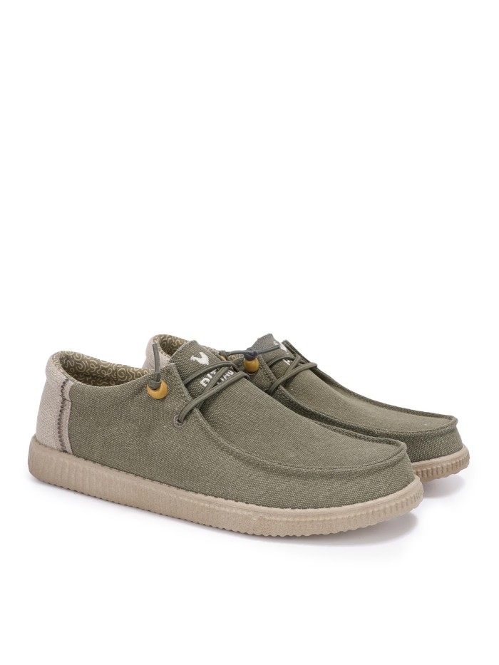ZAPATO WALLABI DE ALGODÓN CONM LINO VERDE PARA HOMBRE PITAS RYAN
