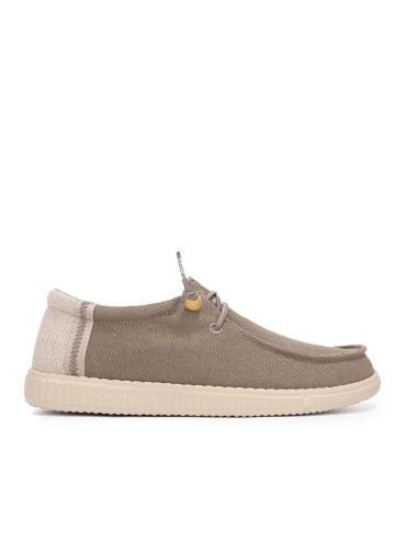 ZAPATO TIPO WALLABI DE ALGODÓN Y LINO PARA HOMBRE PITAS RYAN TAUPE