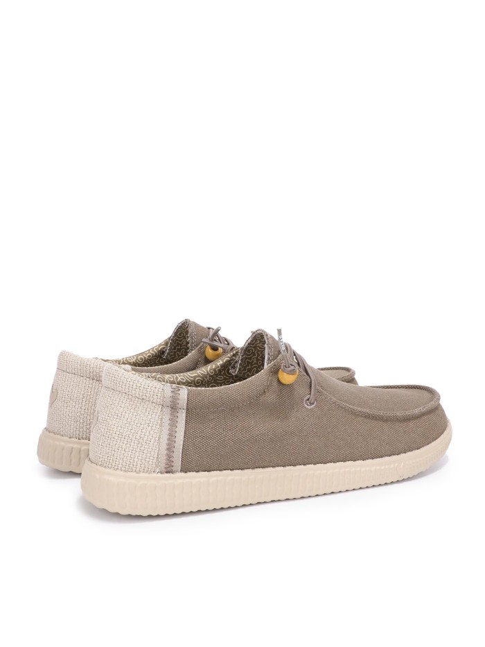 ZAPATO TIPO WALLABI DE ALGODÓN Y LINO PARA HOMBRE PITAS RYAN TAUPE