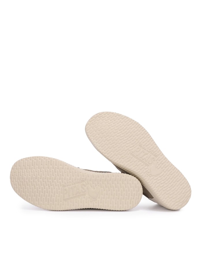 ZAPATO TIPO WALLABI DE ALGODÓN Y LINO PARA HOMBRE PITAS RYAN TAUPE