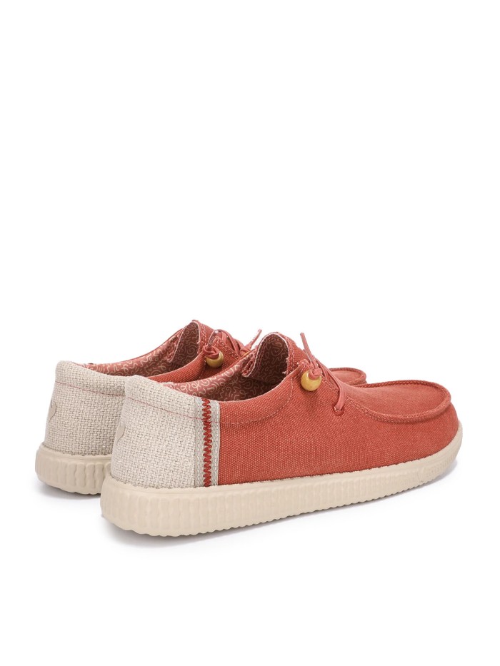 ZAPATOS TIPO WALLAI DE ALGODÓN CON LINO ROJO PARA HOMBRE PITAS RYAN
