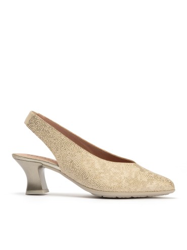 ZAPATO ELEGANTE Y CONFORTABLE DE TACÓN DESTALONADO PARA MUJER PITILLOS 11180 ORO