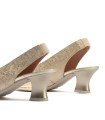 ZAPATO ELEGANTE Y CONFORTABLE DE TACÓN DESTALONADO PARA MUJER PITILLOS 11180 ORO