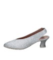 ZAPATO DE PIEL DESTALONADO CON TACÓN CÓMODO PITILLOS 11180 PLATA