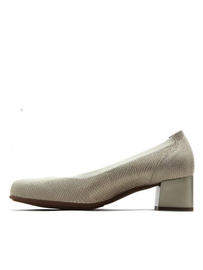 ZAPATO DE SALÓN CON TACÓN EN PIEL PITILLOS 11130 ORO