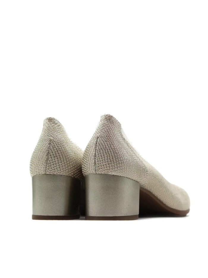 ZAPATO DE SALÓN CON TACÓN EN PIEL PITILLOS 11130 ORO