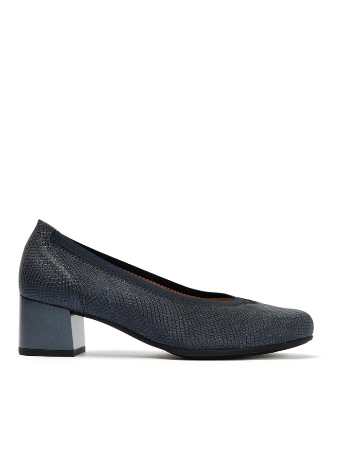 ZAPATO DE SALÓN CON TACÓN EN PIEL PARA MUJER PITILLOS 11130 MARINO