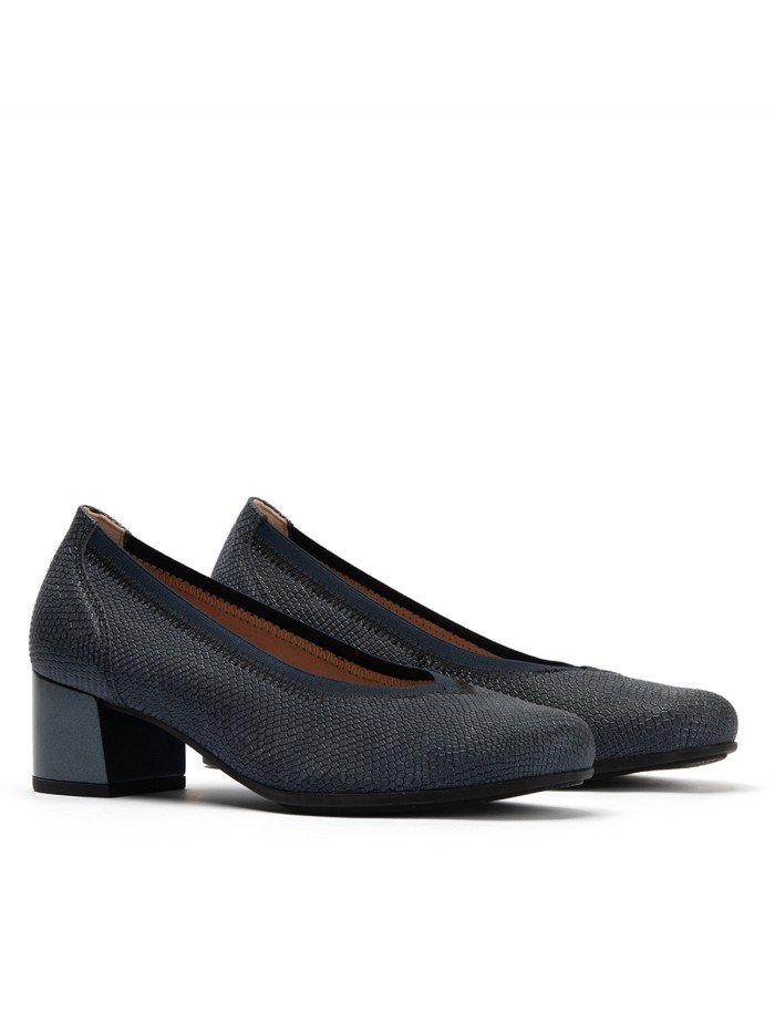 ZAPATO DE SALÓN CON TACÓN EN PIEL PARA MUJER PITILLOS 11130 MARINO