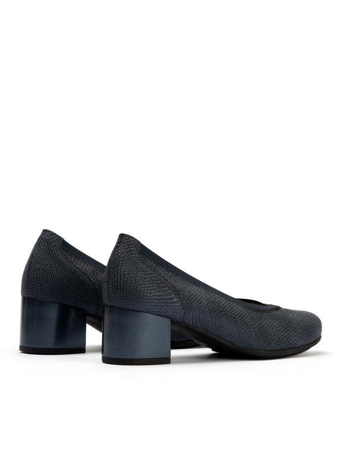 ZAPATO DE SALÓN CON TACÓN EN PIEL PARA MUJER PITILLOS 11130 MARINO