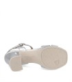 SANDALIAS ELEGANTES DE TACÓN EN PIEL PARA MUJER PITILLOS 11223 PLATA