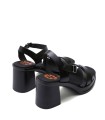SANDALIAS DE TACÓN EN PIEL PORRONET ISIE 3052 NEGRO