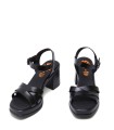 SANDALIAS DE TACÓN EN PIEL PORRONET ISIE 3052 NEGRO