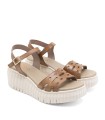 SANDALIAS DE PIEL PARA MUJER CON CUÑA PORRONET ENOLA 3272 CUERO