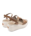 SANDALIAS DE PIEL PARA MUJER CON CUÑA PORRONET ENOLA 3272 CUERO
