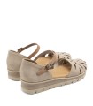 SANDALIAS DE PIEL DE SERRAJE CON CUÑA PARA MUJER PORRONET BRUNA 3250 TAUPE