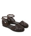 SANDALIA PLANTA EN PIEL ENREJADA PARA MUJER PORRONET ARIA 3202 MOKA