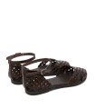 SANDALIA PLANTA EN PIEL ENREJADA PARA MUJER PORRONET ARIA 3202 MOKA