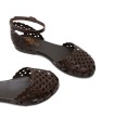 SANDALIA PLANTA EN PIEL ENREJADA PARA MUJER PORRONET ARIA 3202 MOKA
