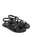 SANDALIA PLANA DE PIEL DE DEDO PARA MUJER PORRONET ABRIL 3206 NEGRO