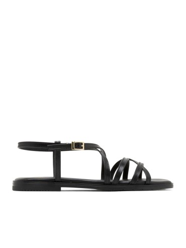SANDALIA PLANA DE TIRAS DE PIEL PARA MUJER PORRONET BONNIE 3221 NEGRO