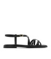 SANDALIA PLANA DE TIRAS DE PIEL PARA MUJER PORRONET BONNIE 3221 NEGRO