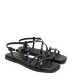 SANDALIA PLANA DE TIRAS DE PIEL PARA MUJER PORRONET BONNIE 3221 NEGRO