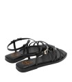 SANDALIA PLANA DE TIRAS DE PIEL PARA MUJER PORRONET BONNIE 3221 NEGRO