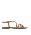 SANDALIA `PLANA DE PIEL CON TIRAS PARA MUJER PORRONET BONNIE 3221 TAUPE
