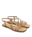 SANDALIA `PLANA DE PIEL CON TIRAS PARA MUJER PORRONET BONNIE 3221 TAUPE