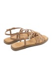 SANDALIA `PLANA DE PIEL CON TIRAS PARA MUJER PORRONET BONNIE 3221 TAUPE
