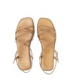 SANDALIA `PLANA DE PIEL CON TIRAS PARA MUJER PORRONET BONNIE 3221 TAUPE