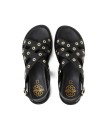 SANDALIA PLANA DE PIEL CON TACHUELAS PARA MUJER PORRONET CHLOE 3234 MOKA