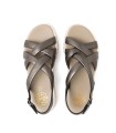 SANDALIA DE PIEL CON CUÑA PARA MUJER PORRONET DANIELA 3257 PLOMO