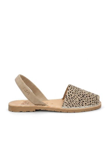 MENORQUINAS DE PIEL CON PRINT ANIMAL PARA MUJER RIA MENORCA 20002-S2 FELINI-ANTE