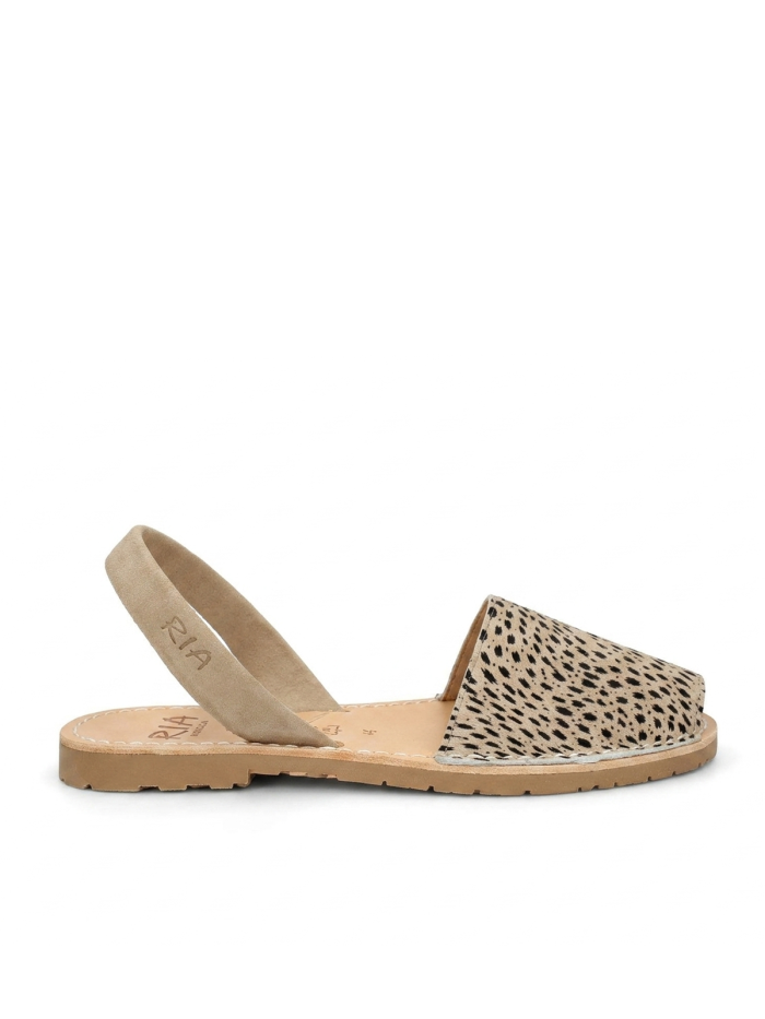 MENORQUINAS DE PIEL CON PRINT ANIMAL PARA MUJER RIA MENORCA 20002-S2 FELINI-ANTE