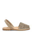 MENORQUINAS DE PIEL CON PRINT ANIMAL PARA MUJER RIA MENORCA 20002-S2 FELINI-ANTE