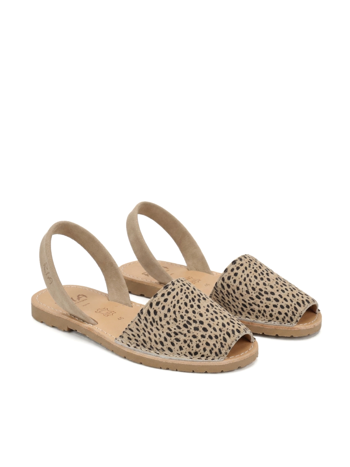 MENORQUINAS DE PIEL CON PRINT ANIMAL PARA MUJER RIA MENORCA 20002-S2 FELINI-ANTE
