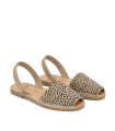 MENORQUINAS DE PIEL CON PRINT ANIMAL PARA MUJER RIA MENORCA 20002-S2 FELINI-ANTE