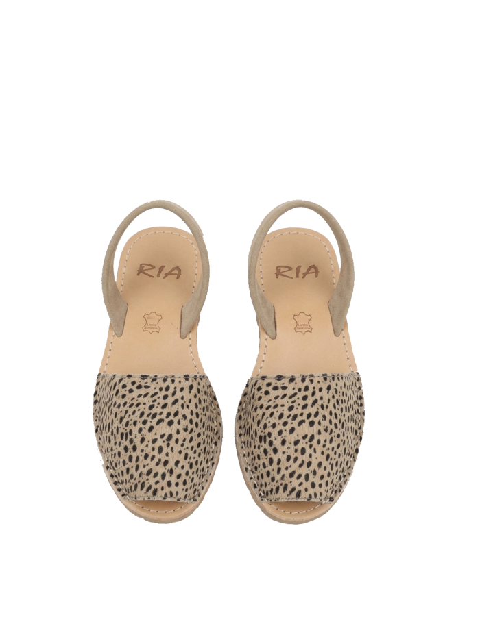 MENORQUINAS DE PIEL CON PRINT ANIMAL PARA MUJER RIA MENORCA 20002-S2 FELINI-ANTE